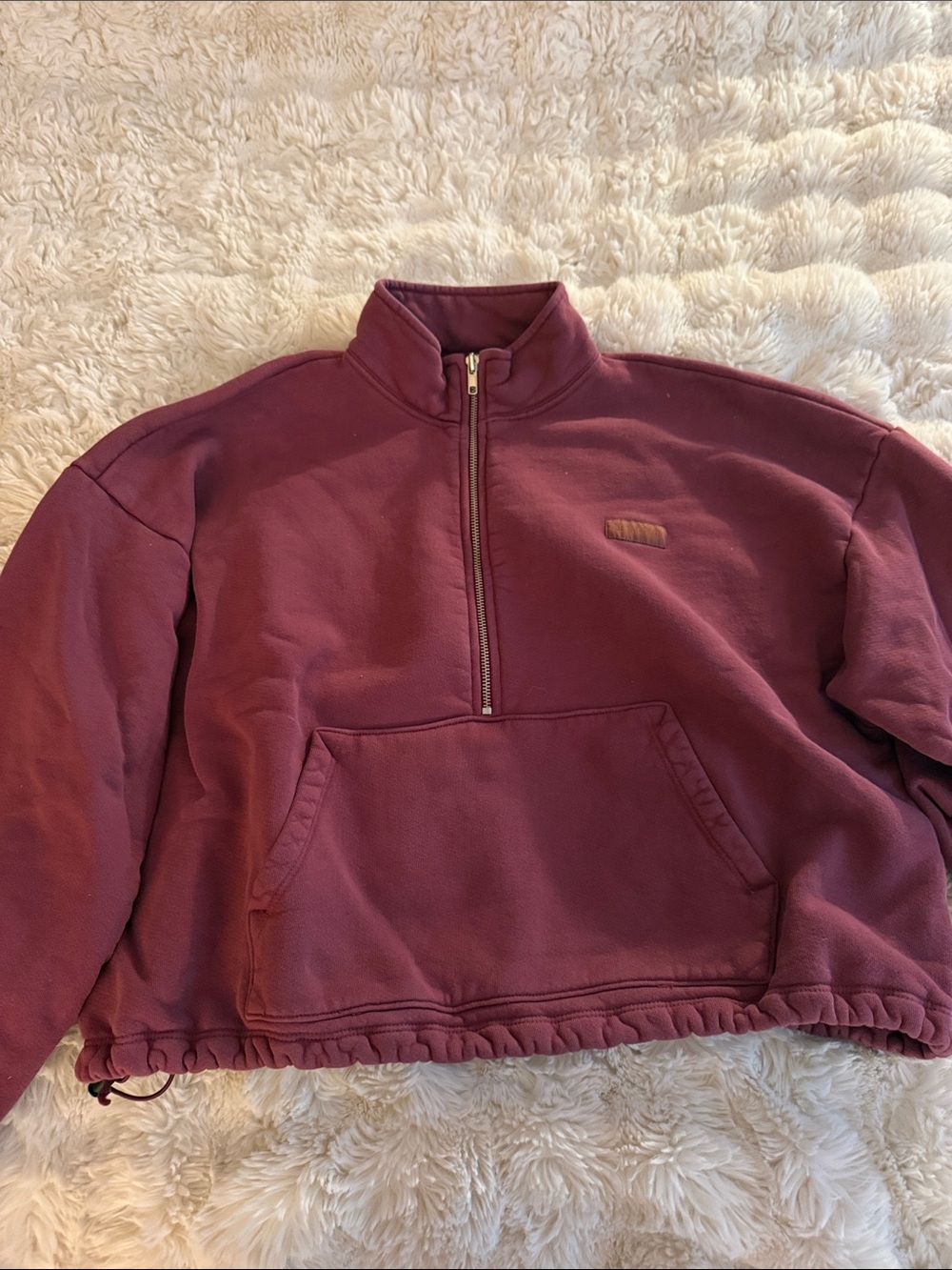 SET Active Quarter-Zip Pullover in Burgundy